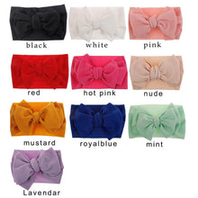Load image into Gallery viewer, Baby Large Bow Girls Headband Big Bowknot Head wrap Kids Bow for Hair Cotton Infant Newborn Headbands For Baby