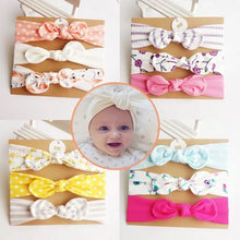 Load image into Gallery viewer, Modern Handamde Luxury Set Baby Girl Headband Bow For Newborn Babies Hair Band Elastic Accessories Cotton Headwear For Girls
