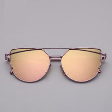 Load image into Gallery viewer, NEW Stevvex Designer Cat eye Sunglasses For Women and Ladies in Vintage Metal Reflective Glasse Mirror Retro Oculos De Sol Gafas Style With UV 400 Protection