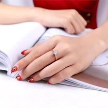 Load image into Gallery viewer, Double Fair 6 Claw 1 Carat Cubic Zirconia Wedding Engagement Rings for Women Solitaire Women's Marriage Ring Jewelry DFR014