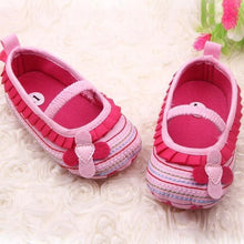 Load image into Gallery viewer, Baby Shoes Flower Ruffled First Walkers Toddler Soft Sole Patchwork Kids Comfortable Pre Walkers Shoe