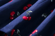 Load image into Gallery viewer, Luxury Modern Summer Girl Dress Children Kids Cherry Dress V-Back Dress Baby Cotton Kids Vest halter dress For Girls