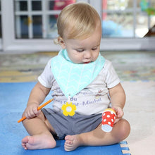 Load image into Gallery viewer, 100% Organic Cotton Super Absorbent And Soft Unisex Baby Bandana Drool Bibs And Teething Toys For Newborn