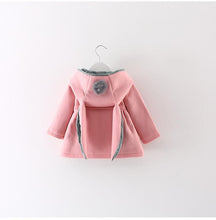 Load image into Gallery viewer, Newborn Girls Coat Autumn Spring Jacket Rabbit long Ear Hoodies Cotton Outerwear Children Clothes