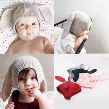 Load image into Gallery viewer, Baby Rabbit Ears Hat Infant Toddler Knitted Caps for Baby Bunny Beanie Hats Accessories