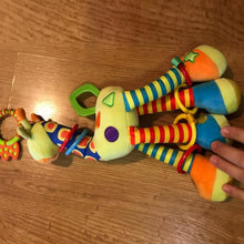 Load image into Gallery viewer, Modern Baby Development Giraffe Animal Hand Bells Rattles Handle Toys Stroller Hanging Teether Baby Toys For Kids