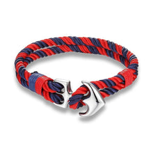 Load image into Gallery viewer, High Quality Anchor Bracelets Charm Nautical Survival Rope Chain Paracord Bracelet Male Wrap Metal Sport Hooks For Men