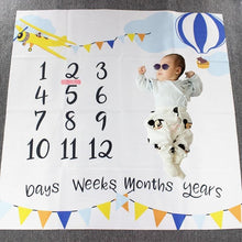 Load image into Gallery viewer, Cartoon Pattern Baby Photo Props Background Blankets Play Mats Backdrop Cloth Calendar Photo Accessories Blanket For Baby