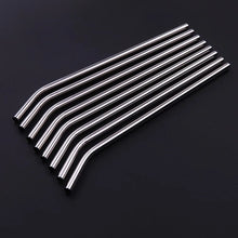 Load image into Gallery viewer, Reusable Metal Straw Pipette Suction Stainless Steel Drinking Straws Pipe Straight Bent Tube Events Party Bar Accessories