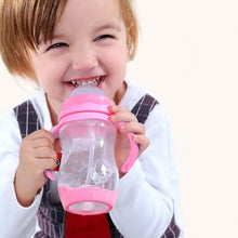 Load image into Gallery viewer, Baby Safe Plastic BPA Free Anti-colic Baby Milk Water Juice Bottle with Straw for Infant Feeding For Kids