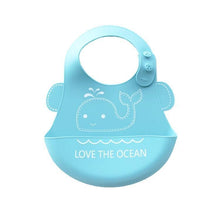 Load image into Gallery viewer, Bibs Waterproof Silicone Feeding Baby Saliva Towel Newborn Cartoon Aprons Baby Bibs Adjustable