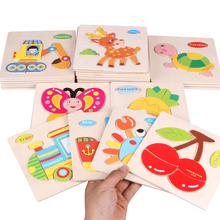 Load image into Gallery viewer, Wooden 3D Stevvex Modern Interesting Baby Learning Puzzles for Children Cartoon Animal Fruit Puzzles Intelligence Kids Children Educational Toy