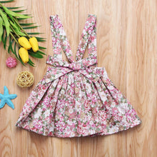 Load image into Gallery viewer, Luxury Modern Summer Fashion Toddler Kids Baby Girls Floral Printing Sleeveless Clothes Party Strap Tutu Dress For Girls