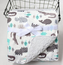 Load image into Gallery viewer, Baby Blankets New Layer Coral Fleece Infant Swaddle Wrap Owl Printed Newborn Baby Bedding Blanket