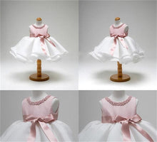 Load image into Gallery viewer, Luxury Designer Handmade Pink Dress for First Birthday Party Girl Baby Clothing Ball Toddler Girls Dress
