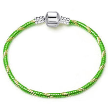 Load image into Gallery viewer, Luxury Modern High Quality Authentic Silver Color Snake Chain Fine Bracelet Fit European Charm Bracelet for Women With Heart and Star
