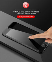 Load image into Gallery viewer, 5D Curved 9H Tempered Glass For iPhone X XR XS 11 12 13 14 Pro Max 6 6S 7 8 Plus SE Mini Full Cover Screen Protector Film 9H Hardness Bubble Free Easy Installation Screen Protective Film