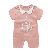 Load image into Gallery viewer, Summer Short Sleeved Girls Dress Baby Romper Cotton Newborn Body Suit Baby Pajama Boys Rompers