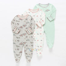 Load image into Gallery viewer, 3pcs Set Baby Romper Newborn Sleep suit Flower Baby Rompers Infant Baby Clothes Long Sleeve Newborn Jumpsuits Pajamas for Kids