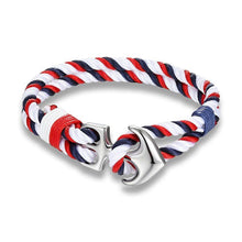 Load image into Gallery viewer, High Quality Anchor Bracelets Charm Nautical Survival Rope Chain Paracord Bracelet Male Wrap Metal Sport Hooks For Men