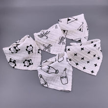 Load image into Gallery viewer, Modern 5PCS/Pack Cotton Baby Bibs 4 Lyers Girls Boys Triangle Feeding Burp Cloth Collar Scarf For Feeding