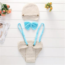 Load image into Gallery viewer, Knitting Baby Hat Newborn Photography Props Cute Children Pajamas Set For Girls And Boys