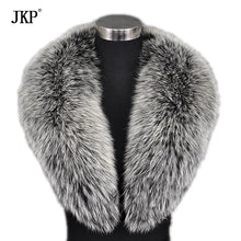 Load image into Gallery viewer, Winter Women's Real Fox Fur Collar Fox Fur Cap Fur Collar 80-100cm Collar Soft Fur Scarf Neck Warmer