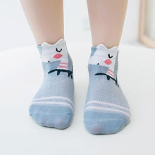 Load image into Gallery viewer, 5 Pairs Cute Summer Breathable Mesh Cotton Infant Baby Socks For Newborn Boys And Girls