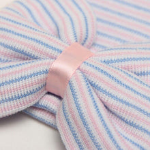 Load image into Gallery viewer, Newborn Baby Girls Striped Headband Headwear Toddler Soft Hat with Bow For Baby Girls
