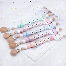 Load image into Gallery viewer, Modern Handmade Pacifier Personalize Silicone Beads Binky Clip Pacifier Chain Chew Baby Teether Toys For Baby