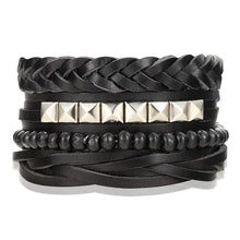 Load image into Gallery viewer, HOT 4pcs(3pcs) 1Set Punk Pure Packaging Eye Bracelet Men's Women's Leather Bracelet Retro Rudder Accessory Wholesale