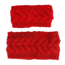 Load image into Gallery viewer, HandmadeKnit Wool Hairband for Mother & Daughter Headband Knit Flower Hairband Ear Warmer Headwrap