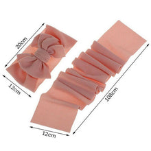Load image into Gallery viewer, Fashion Trend Big Modern Baby Bow Accessories For Toddler Girls In Solid Bow Hairband Stretch Turban Knot Head Wrap Color for Kids