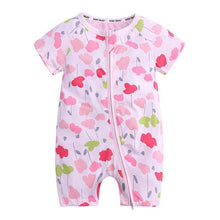 Load image into Gallery viewer, Summer Newborn Fashion Boy and Girls Printed Flower Short-sleeved Romper / jumpsuit For Kids