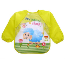 Load image into Gallery viewer, Waterproof Long Sleeve Girl Bibs Kids Burp Cloth Feeding Bib with Pocket Bib For Kids