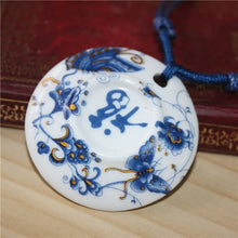 Load image into Gallery viewer, Miredo jewelry wholesale ceramic retro style necklaces women's pendant artware rope chain boondoggle free shipping #1119