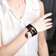 Load image into Gallery viewer, Black Elegant Luxury Modern Fashion Fluroscent Beads Bangles And Bracelets Handmade Amazing For Women Or Men