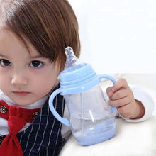 Load image into Gallery viewer, Baby Safe Plastic BPA Free Anti-colic Baby Milk Water Juice Bottle with Straw for Infant Feeding For Kids