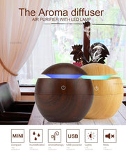 Load image into Gallery viewer, Mini USB Aroma Essential Oil Diffuser Ultrasonic Air Humidifier Mist Maker Aroma 7 Color LED Light Home Office