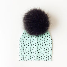Load image into Gallery viewer, Luxury Modern Baby Hat Cotton Printing Hat With Pompon For Girls Autumn Winter Boys Caps Children Bonnet For Kids