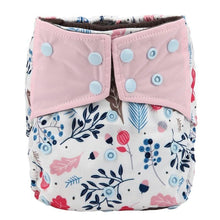 Load image into Gallery viewer, Luxury Charcoal Bamboo Baby Cloth Diaper Nappy Washable Reusable Double Gusset Square Tabs Nappies for Baby and Kids