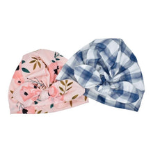 Load image into Gallery viewer, Cute Soft Cotton Knot Printed Rabbit Ears Turban Hat Indian Flower Cap for Baby Girls Accessories