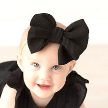 Load image into Gallery viewer, Modern New Headband with Messy Bow Baby Girls Hairbows Infant Solid Large Bow Turban Headwrap Newborn Bow For Girls