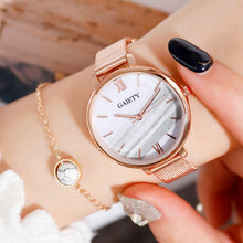 Load image into Gallery viewer, Luxury Set Watch Women Rose Gold Water Drill Bracelet Watch Jewelry Ladies Female Hour Casual Quartz Wristwatches For Women and Girls