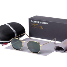 Load image into Gallery viewer, New Luxury and Elegant Reflective Universla Sunglasses for Men and Women Stainless Steel Frame Eyewear Mirror Hexagon Glasses With UV400 Protection