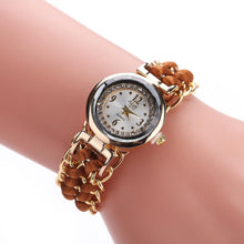 Load image into Gallery viewer, Women Handmade Bracelet Watches Rope Beads Knitting Adjustable Wristwatches Gift For Women and Lady and Girls