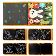 Load image into Gallery viewer, Modern Popular Kids Baby Education Skill Book Drawing Board Book Animal Coloring Book Blackboard Painting For Kids