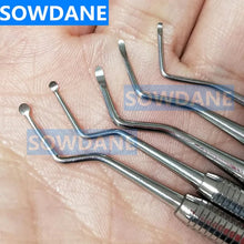Load image into Gallery viewer, High quality Dental Excavator Spoon Tooth Cleaning Tool Stainless Steel Double Ends Long Handle
