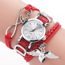 Load image into Gallery viewer, Watches For Women Luxury Silver Heart Pendant Leather Belt Quartz Clock Ladies Wrist Watch For Women and Girls