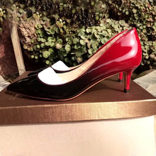 Load image into Gallery viewer, Onlymaker Women's Low Heels 2.6 Inches 6.5cm Thin Heel Leopard Pumps Shoes Sexy Pointed Toe Shoes for Wedding Party Plus Size 13